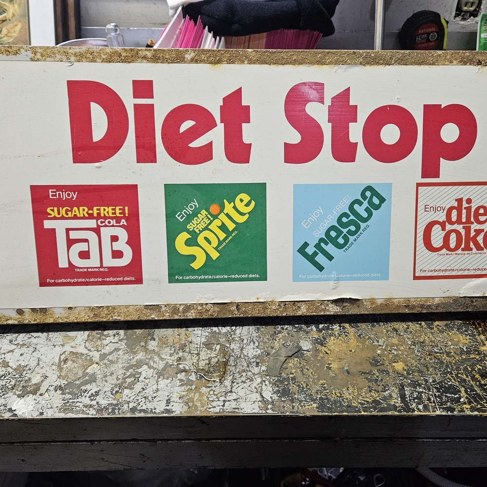 Vintage Diet Stop Mixed Media Art